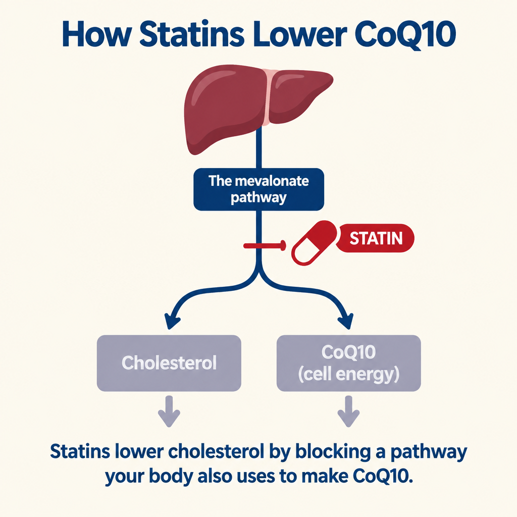 How statins lower CoQ10