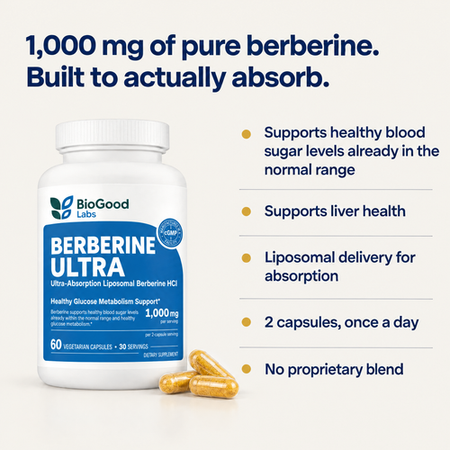 1,000 mg of pure berberine, built to absorb